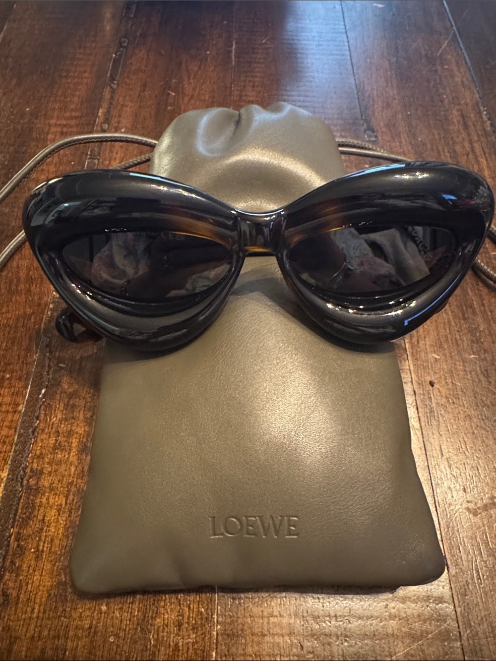 Loewe Oversized Tortoiseshell Cat-Eye Sunglasses